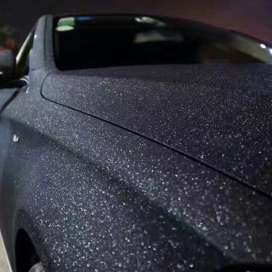 Glitter Vinyl Roll - Премиальная матовая черная виниловая пленка с