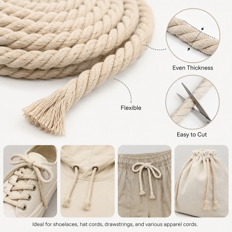 5 м, 5-20 мм, хлопковый витой  – обзор и цена Cord Trim Twisted